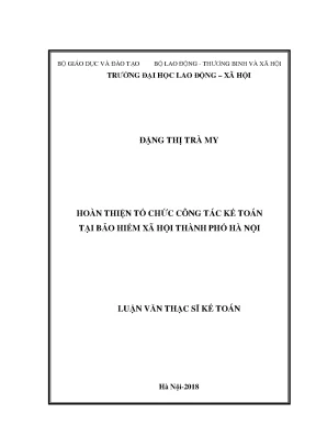 Hoàn thiện tổ chức công tác kế toán tại Bảo hiểm xã hội