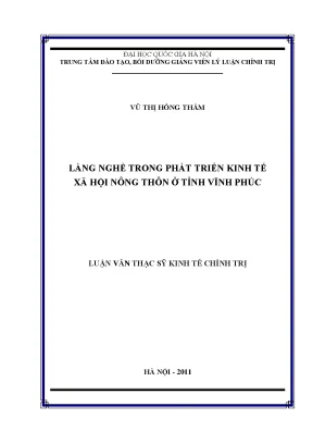 Phát Triển Làng Nghề Ở Vĩnh Phúc: Giải Pháp Và Thực Trạng