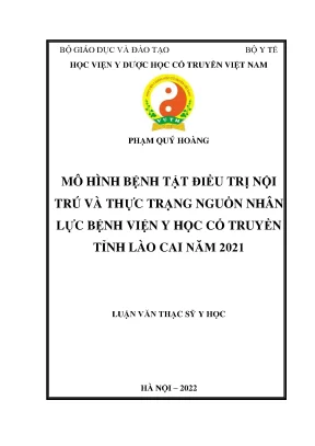 Mô Hình Bệnh Tật và Nguồn Nhân Lực Bệnh Viện Y Học Cổ