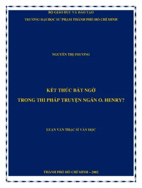 Nghiên Cứu Kết Thúc Bất Ngờ Trong Thi Pháp Truyện Ngắn