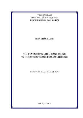 Thi Tuyển Công Chức Hành Chính Tại Thành Phố Hồ Chí