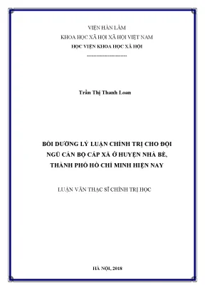 Bồi Dưỡng Lý Luận Chính Trị Cho Cán Bộ Cấp Xã Tại Huyện 