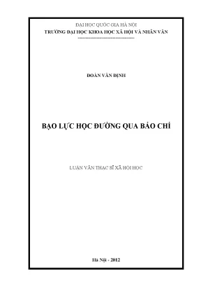 Nghiên Cứu Bạo Lực Học Đường Qua Phản Ánh Của Báo Chí