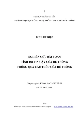Nghiên Cứu Độ Tin Cậy Hệ Thống Thông Qua Cấu Trúc Hệ Thống