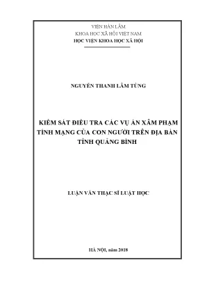 Nâng Cao Chất Lượng Kiểm Soát Điều Tra Vụ Án Xâm Phạm
