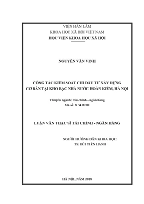 Kiểm Soát Chi Đầu Tư Xây Dựng Cơ Bản Tại Kho Bạc Nhà