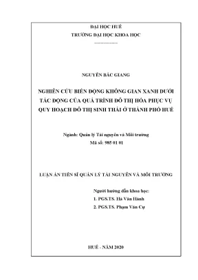 Nghiên Cứu Biến Động Không Gian Xanh Dưới Tác Động Của