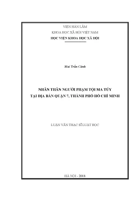 Nghiên Cứu Nhân Thân Người Phạm Tội Ma Túy Tại Quận 7,