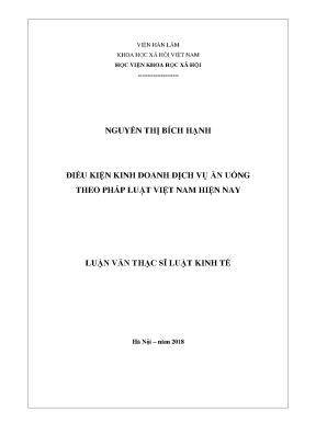Điều Kiện Kinh Doanh Dịch Vụ Ăn Uống Tại Việt Nam: Thực