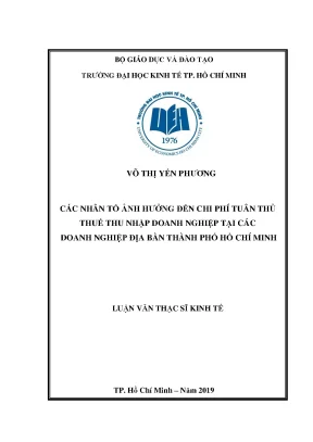 Các Nhân Tố Ảnh Hưởng Đến Chi Phí Tuân Thủ Thuế TNDN Tại