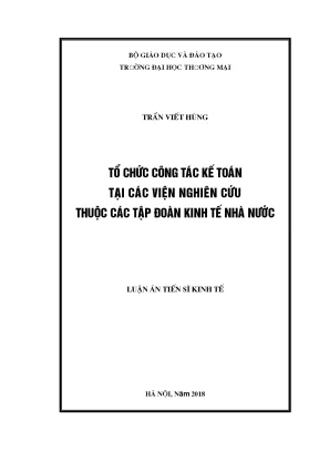 Tổ Chức Công Tác Kế Toán Tại Các Viện Nghiên Cứu: Thực