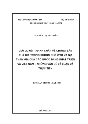Giải Quyết Tranh Chấp Chống Bán Phá Giá Trong Khuôn Khổ