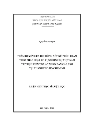 Thẩm quyền của Hội đồng xét xử phúc thẩm trong tố tụng