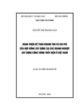 Kế Toán Doanh Thu và Chi Phí Hợp Đồng Xây Dựng tại Doanh