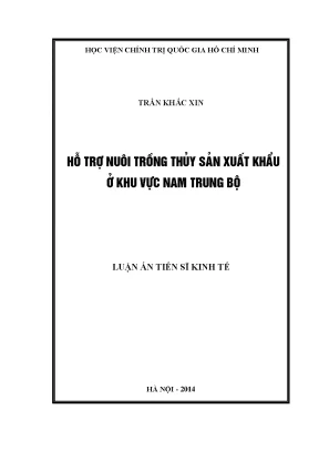 Phát Triển Ngành Nuôi Trồng Thủy Sản Xuất Khẩu Tại Khu