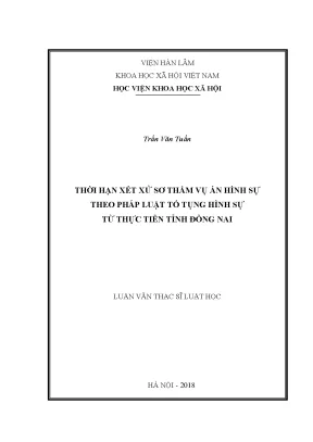 Thời Hạn Xét Xử Sơ Thẩm Vụ Án Hình Sự Tại Đồng Nai: Thực