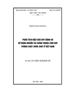 Phân Tích Hiệu Quả Huy Động Tài Chính Trong Phòng Cháy