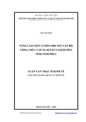 Nâng cao chất lượng đội ngũ cán bộ công chức cấp xã
