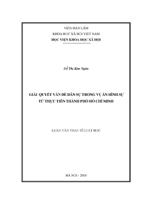 Giải Quyết Vấn Đề Dân Sự Trong Vụ Án Hình Sự Tại Thành 