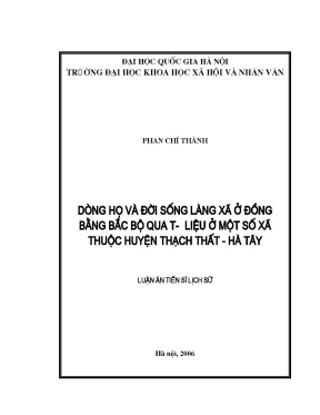 Vai trò của dòng họ trong đời sống nông thôn Việt Nam