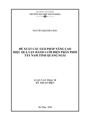 Giải Pháp Nâng Cao Hiệu Quả Vận Hành Lưới Điện Phân Phối