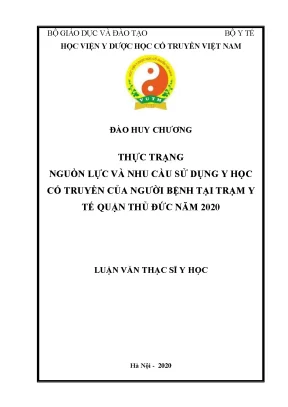 Thực Trạng Nguồn Lực và Nhu Cầu Sử Dụng Y Học Cổ Truyền
