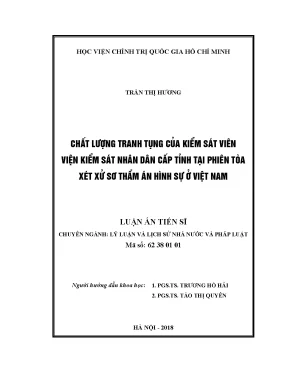Nâng Cao Chất Lượng Tranh Tụng Của Kiểm Sát Viên Tại