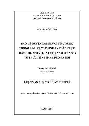 Bảo Vệ Quyền Lợi Người Tiêu Dùng Trong Vệ Sinh An Toàn