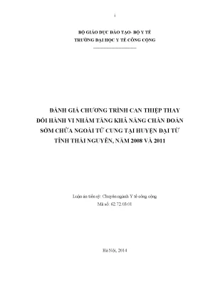 Đánh Giá Can Thiệp Thay Đổi Hành Vi Tăng Khả Năng Chẩn