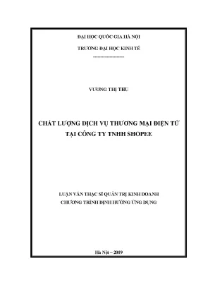 Đánh Giá Chất Lượng Dịch Vụ Thương Mại Điện Tử Tại Shopee
