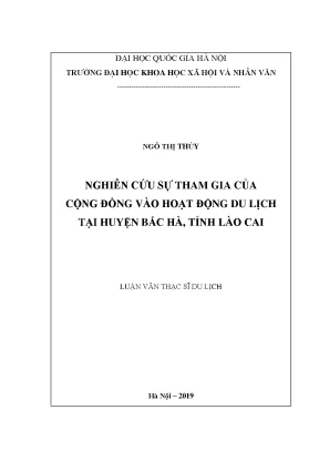 Nghiên Cứu Sự Tham Gia Của Cộng Đồng Vào Hoạt Động Du