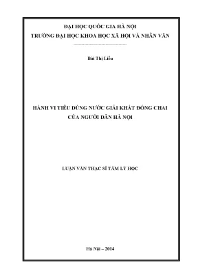 Hành Vi Tiêu Dùng Nước Giải Khát Đóng Chai Của Người Dân