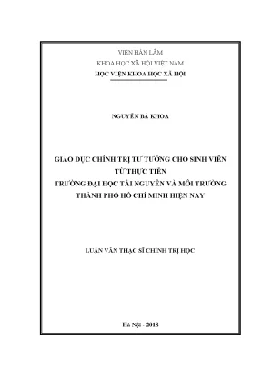 Giáo Dục Chính Trị Tư Tưởng Cho Sinh Viên Tại Trường Đại