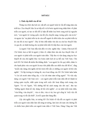 Phát Triển Con Người Toàn Diện Theo Học Thuyết Mác -