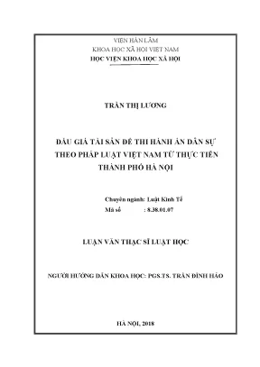Đấu Giá Tài Sản Để Thi Hành Án Dân Sự Tại Hà Nội: Thực