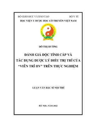 Đánh Giá Độc Tính và Tác Dụng Dược Lý của Viên Trĩ HV