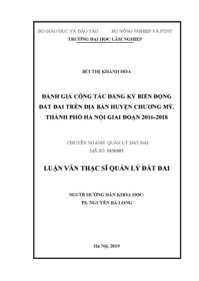 Đánh Giá Công Tác Đăng Ký Biến Động Đất Đai Tại Huyện