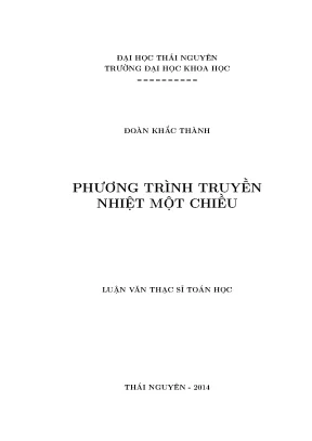 Nghiên Cứu Phương Trình Truyền Nhiệt Một Chiều Trong