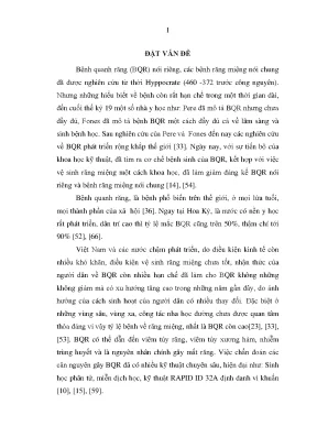 Nghiên cứu bệnh quanh răng ở học sinh 12-14 tuổi tại Quế 