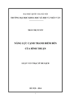 Nâng Cao Năng Lực Cạnh Tranh Du Lịch Tại Bình Thuận