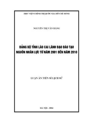 Đào Tạo Nguồn Nhân Lực Tại Lào Cai: Nghiên Cứu Giai Đoạn
