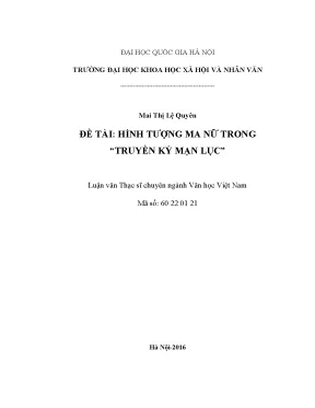 Khám Phá Hình Tượng Ma Nữ Trong Truyền Kỳ Mạn Lục