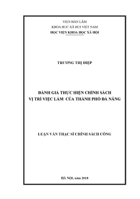 Đánh Giá Chính Sách Vị Trí Việc Làm Tại Đà Nẵng