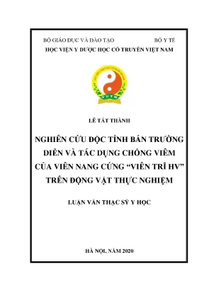 Nghiên Cứu Tác Dụng Chống Viêm và Độc Tính của Viên Nang
