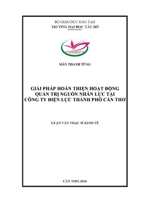 Giải pháp nâng cao quản trị nguồn nhân lực tại Công ty