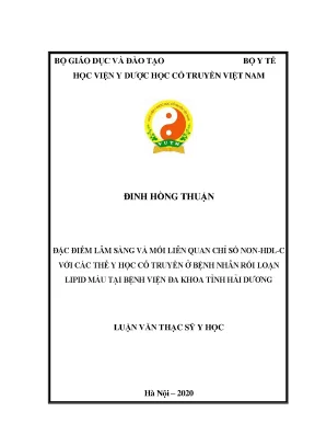 Nghiên cứu mối liên quan giữa chỉ số non-HDL-C và các