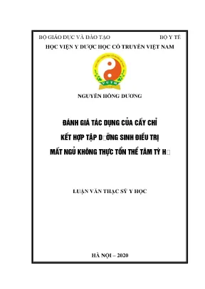 Nghiên Cứu Tác Dụng Của Cấy Chỉ Kết Hợp Tập Dưỡng Sinh