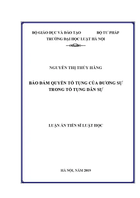 Bảo Đảm Quyền Tố Tụng Của Đương Sự Trong Tố Tụng Dân Sự