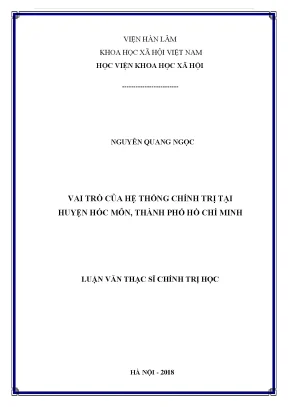 Vai Trò Của Hệ Thống Chính Trị Tại Huyện Hóc Môn, TP.HCM