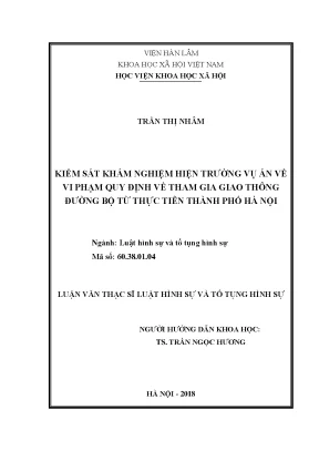Nâng Cao Chất Lượng Kiểm Soát Khám Nghiệm Hiện Trường Vụ